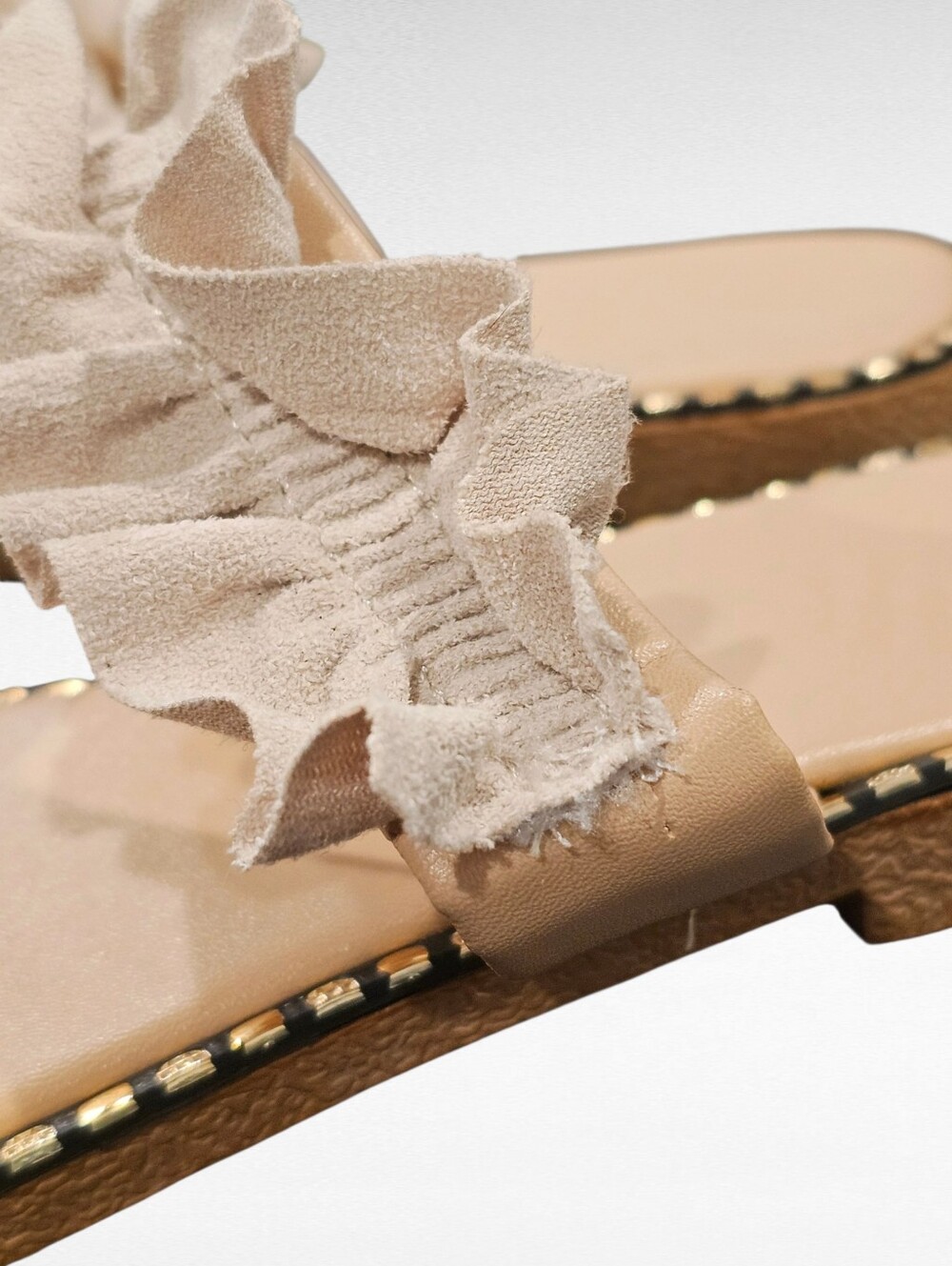 Boho Pineapple Ruffle Sandals Size 9 - Picture 4 of 15